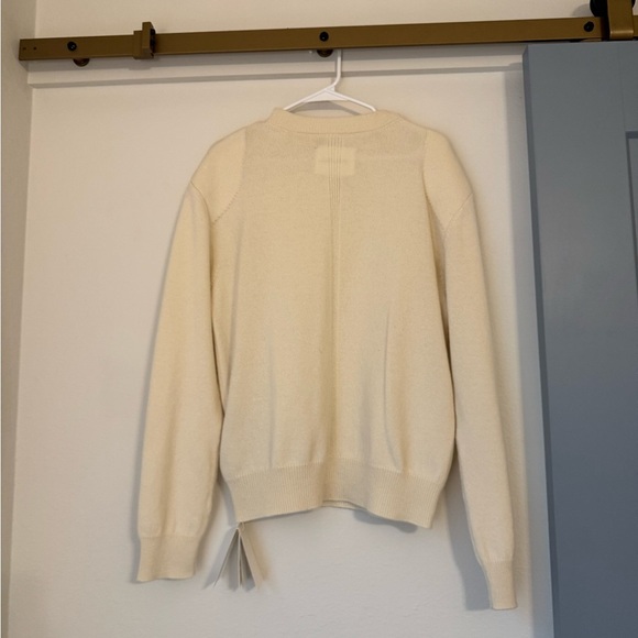 NWT Men’s Jil Sander Paneled Virgin Wool-Blend Sweater - Eggshell/Light Yellow - Picture 10 of 16